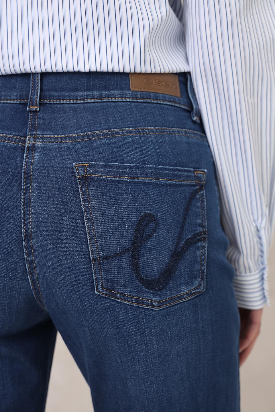 Джинсы Olsen клеш тёмно-синие