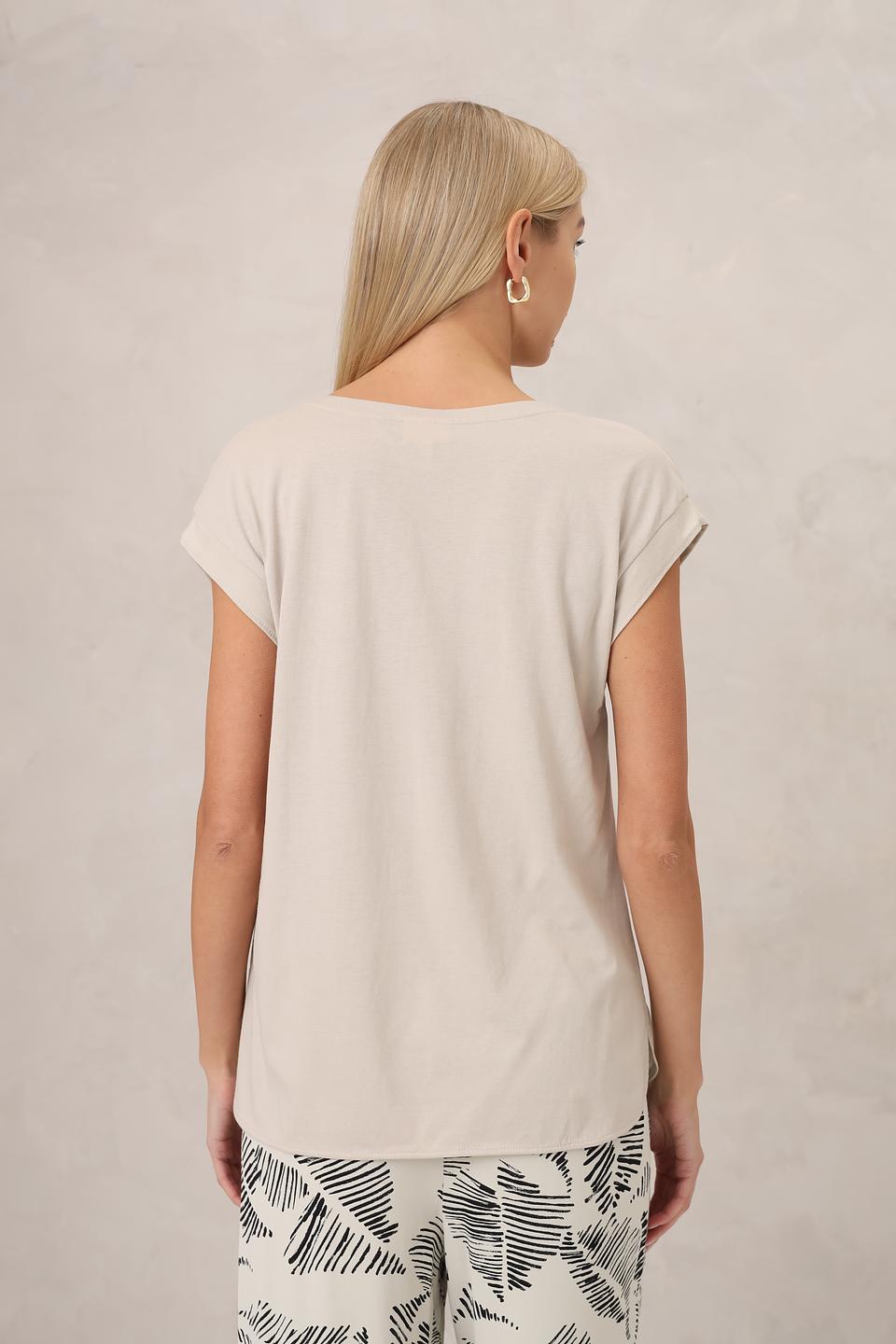 Блуза Sportalm бежевая с V-образным вырезом