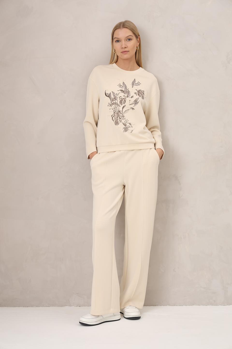 Пуловер Gerry Weber с принтом бежевый