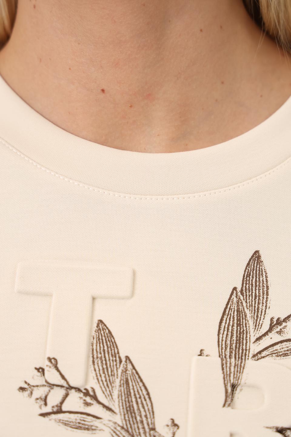 Пуловер Gerry Weber с принтом бежевый