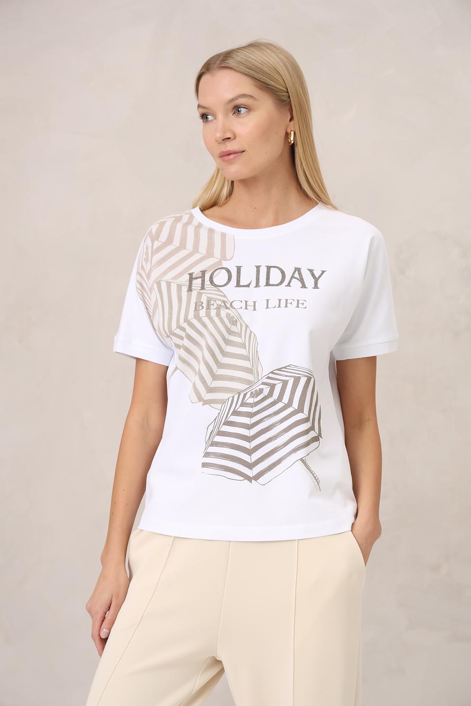 Футболка Margittes с принтом Holiday
