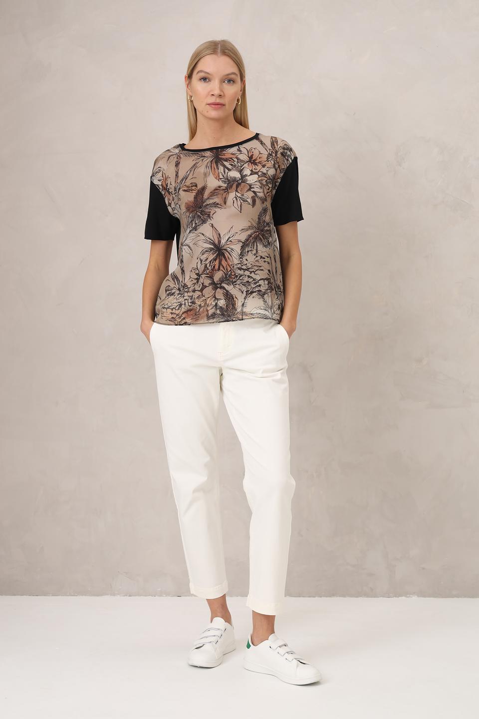 Блуза Margittes с тропическим принтом