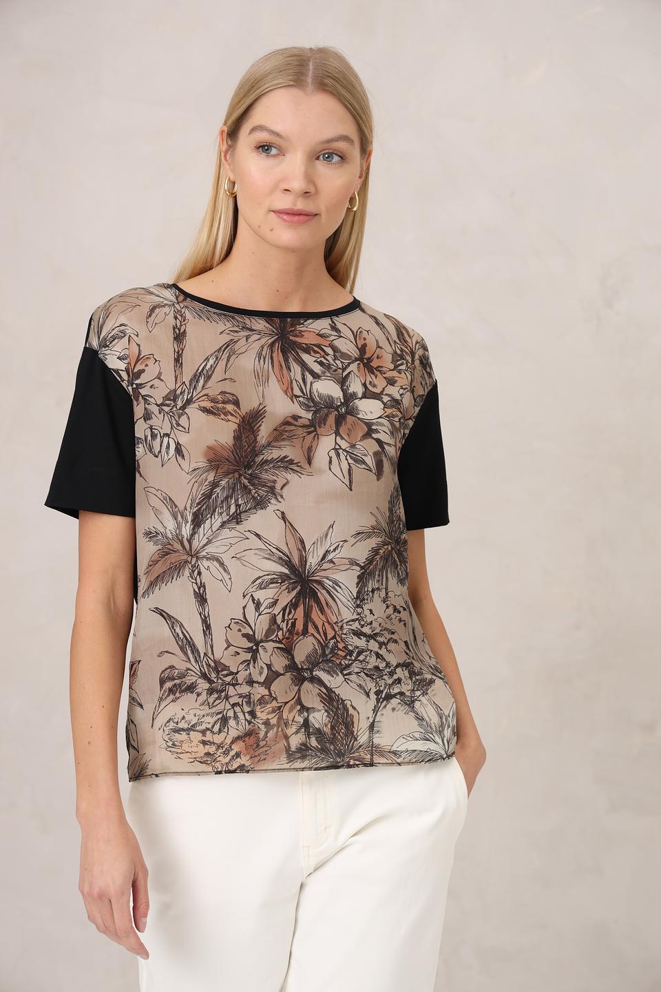 Блуза Margittes с тропическим принтом