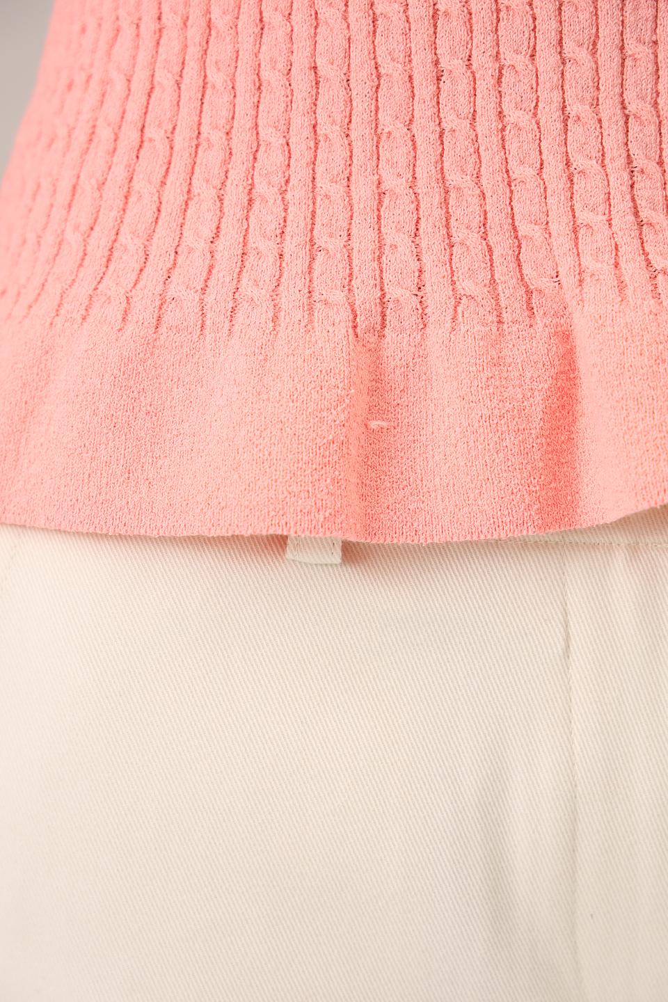 Пуловер Gerry Weber кораллового цвета с оборкой