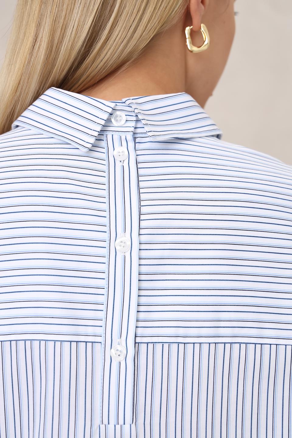 Рубашка Margittes в полоску голубую