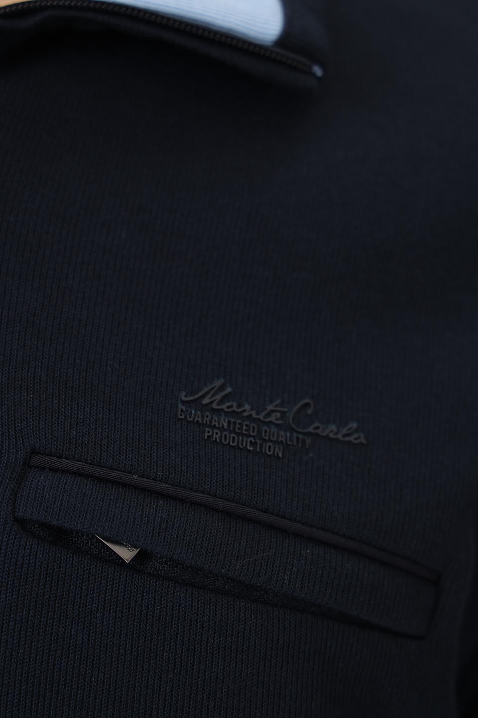 Джемпер Monte Carlo с молнией темно-синий