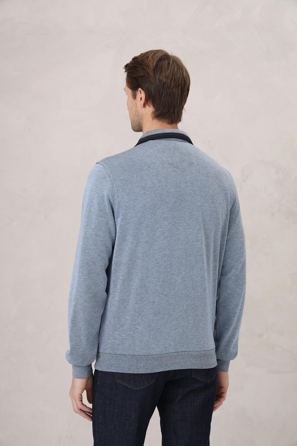 Джемпер Monte Carlo с молнией голубой