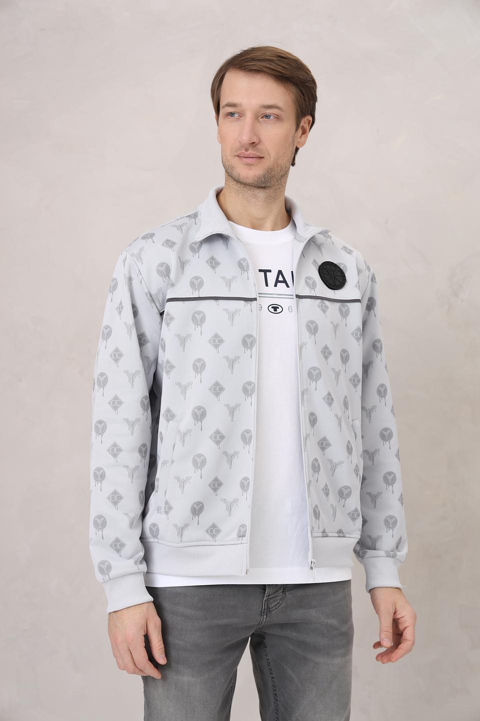 Кардиган Carlo Colucci с принтом серый