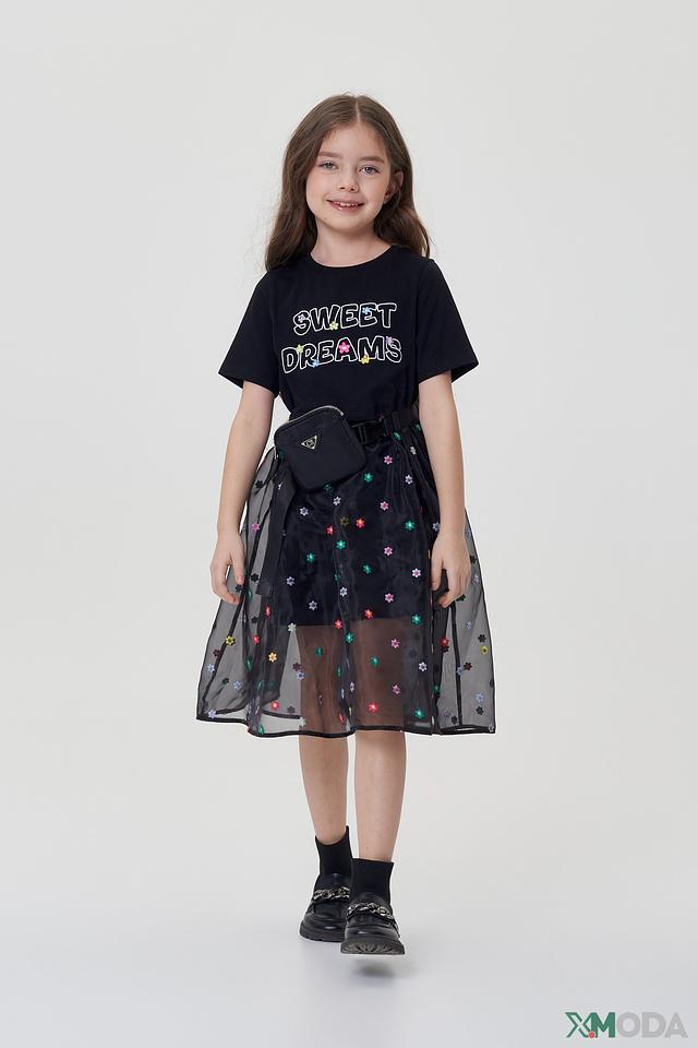 Платье Choupette с юбкой-пачкой чёрный