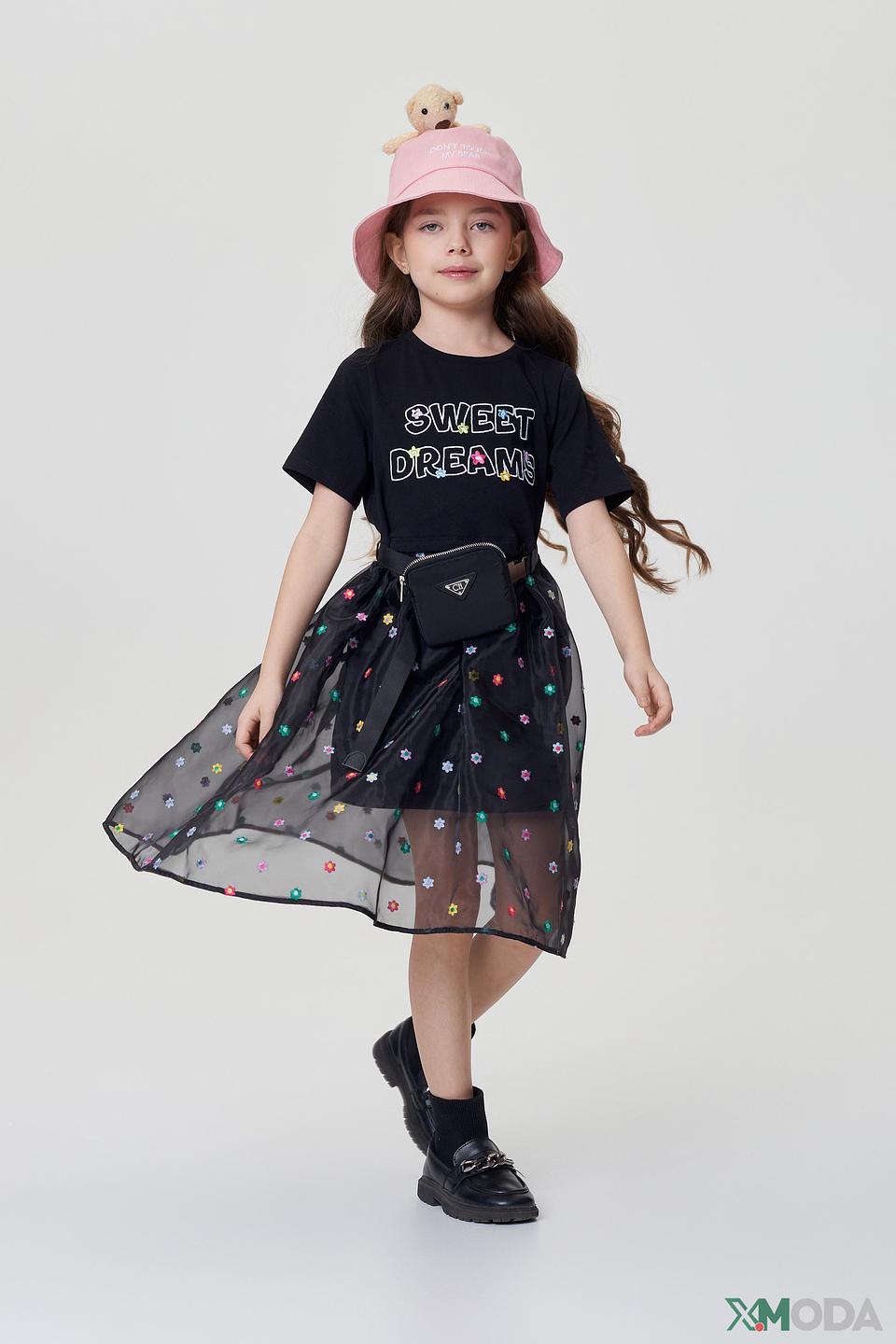 Платье Choupette с юбкой-пачкой чёрный