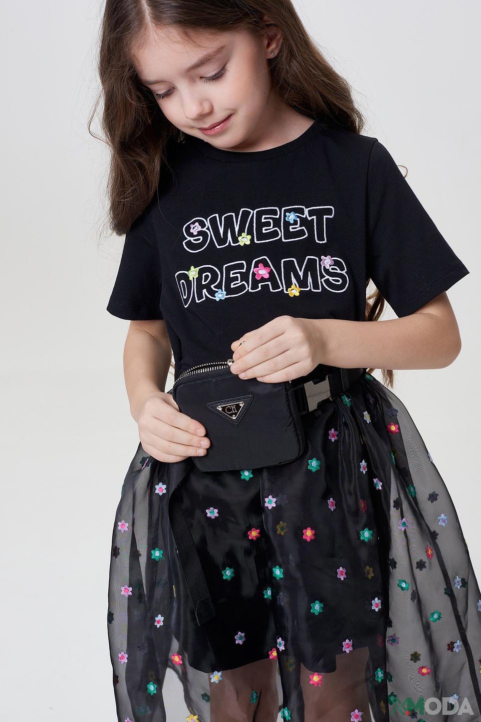 Платье Choupette с юбкой-пачкой чёрный