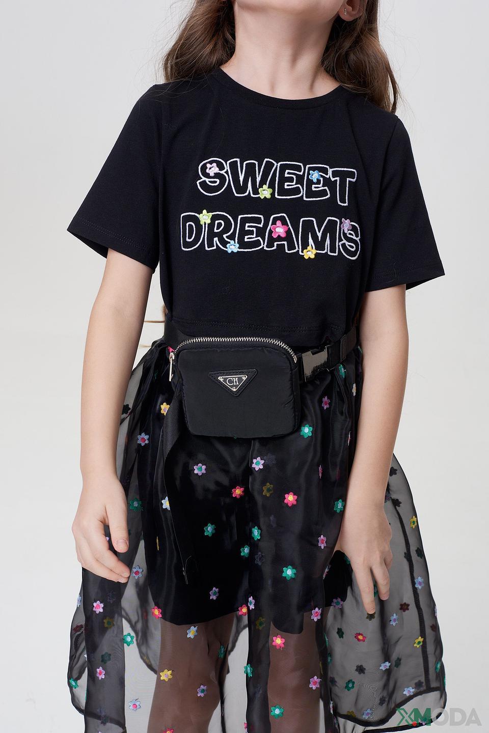 Платье Choupette с юбкой-пачкой чёрный