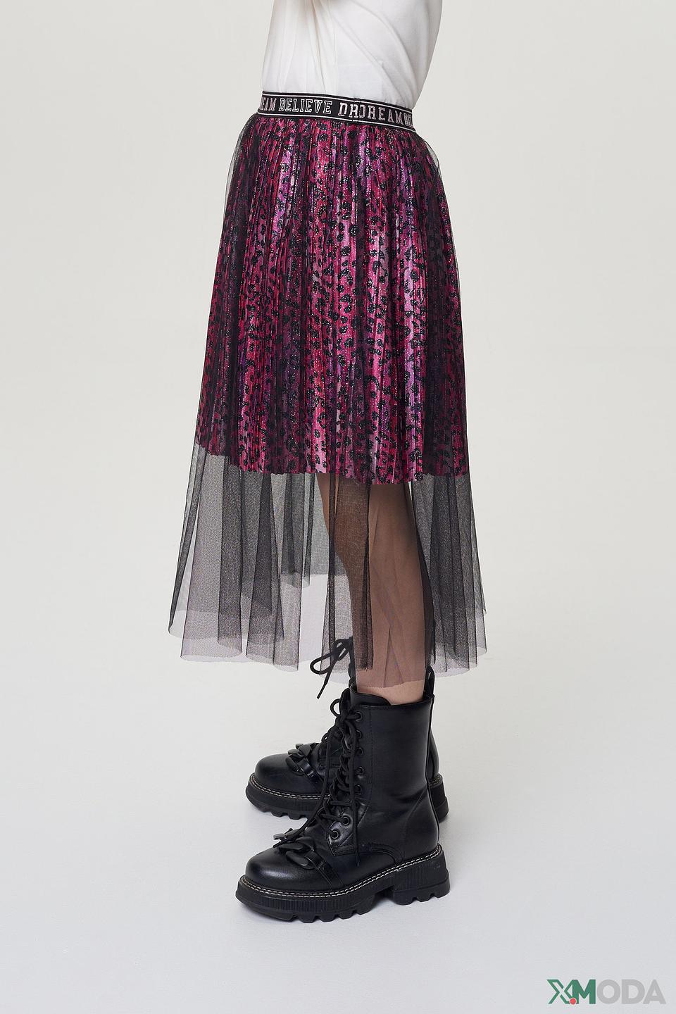 Юбка Choupette дев. с принтом и фатином