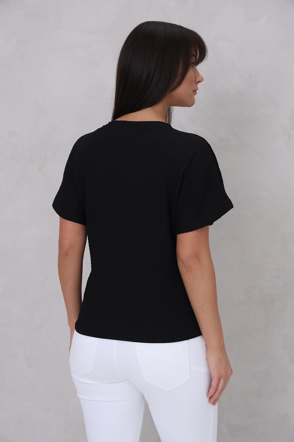 Футболка Broadway чёрная с рукавом-фонариком