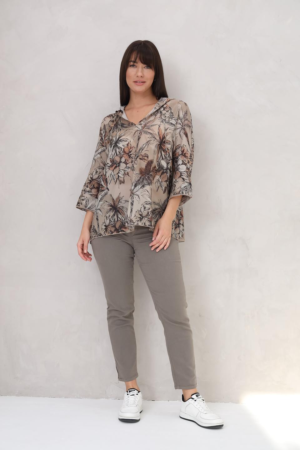 Блуза Margittes с капюшоном и принтом