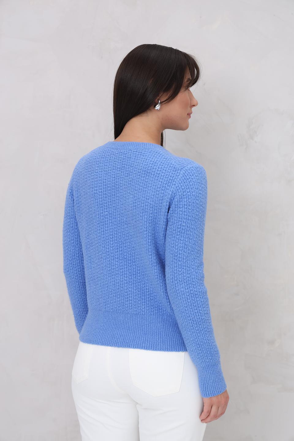 Пуловер Cinque голубой с текстурой