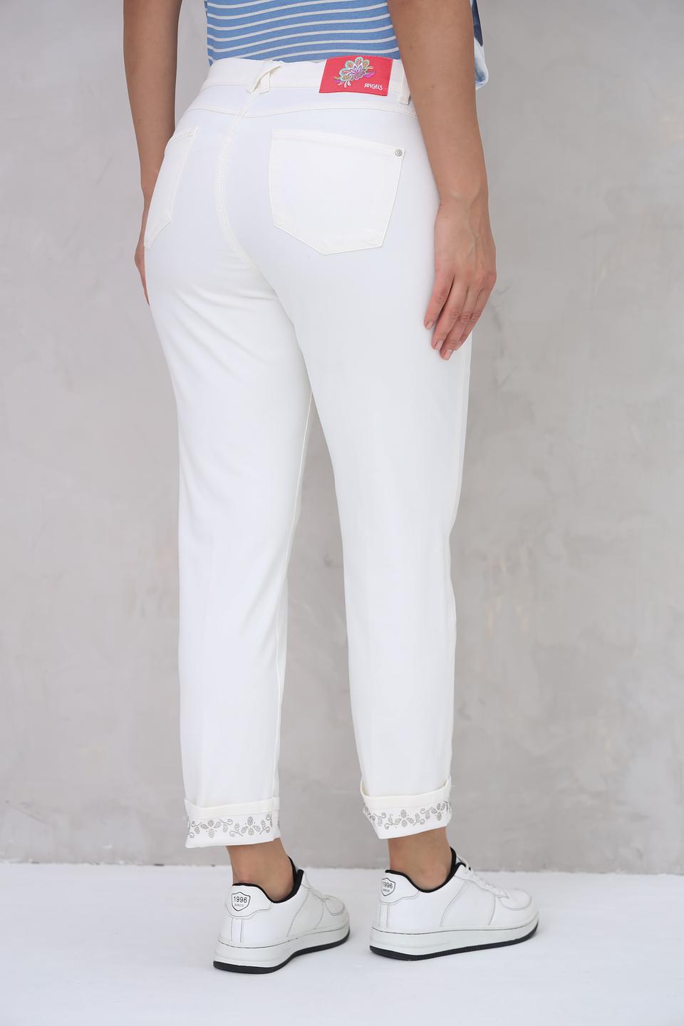 Джинсы Angels укороченные белые
