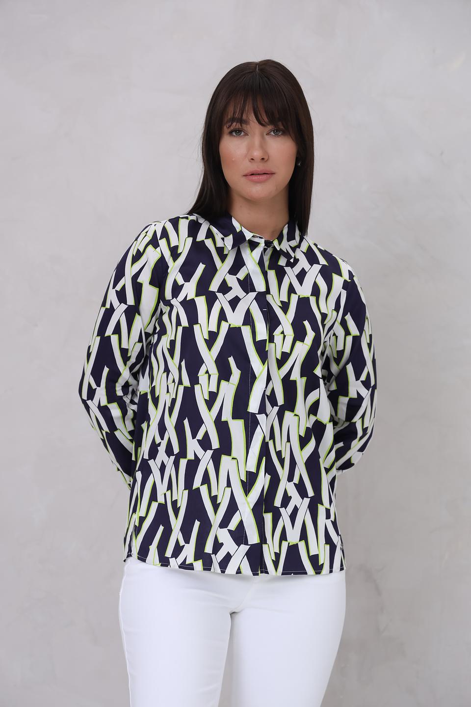 Рубашка Bugatti с геометрическим принтом