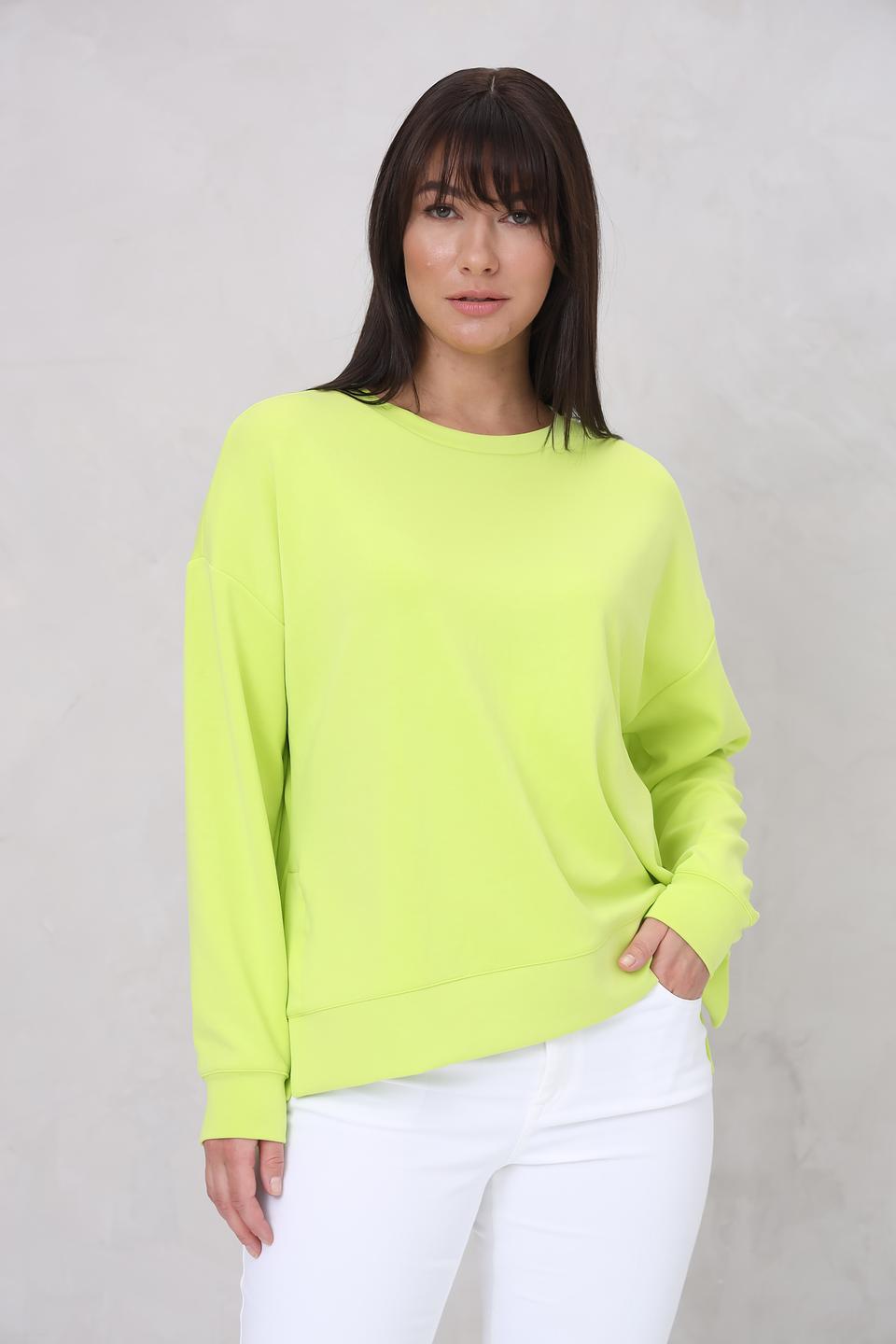 Пуловер Bugatti лайм с логотипом