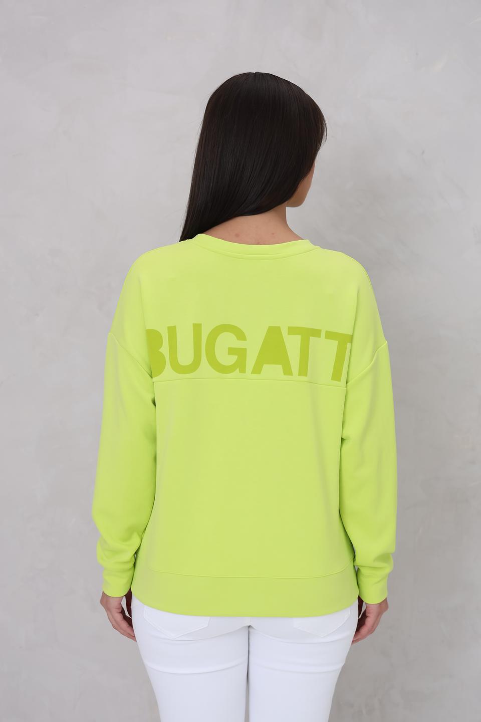 Пуловер Bugatti лайм с логотипом