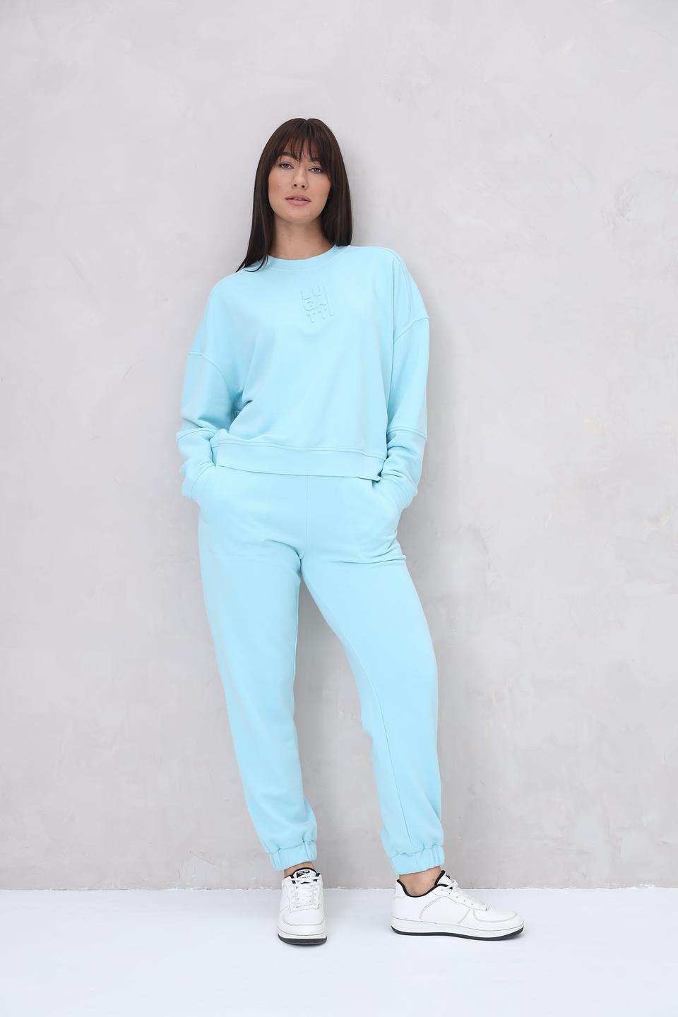 Пуловер Bugatti голубой с логотипом