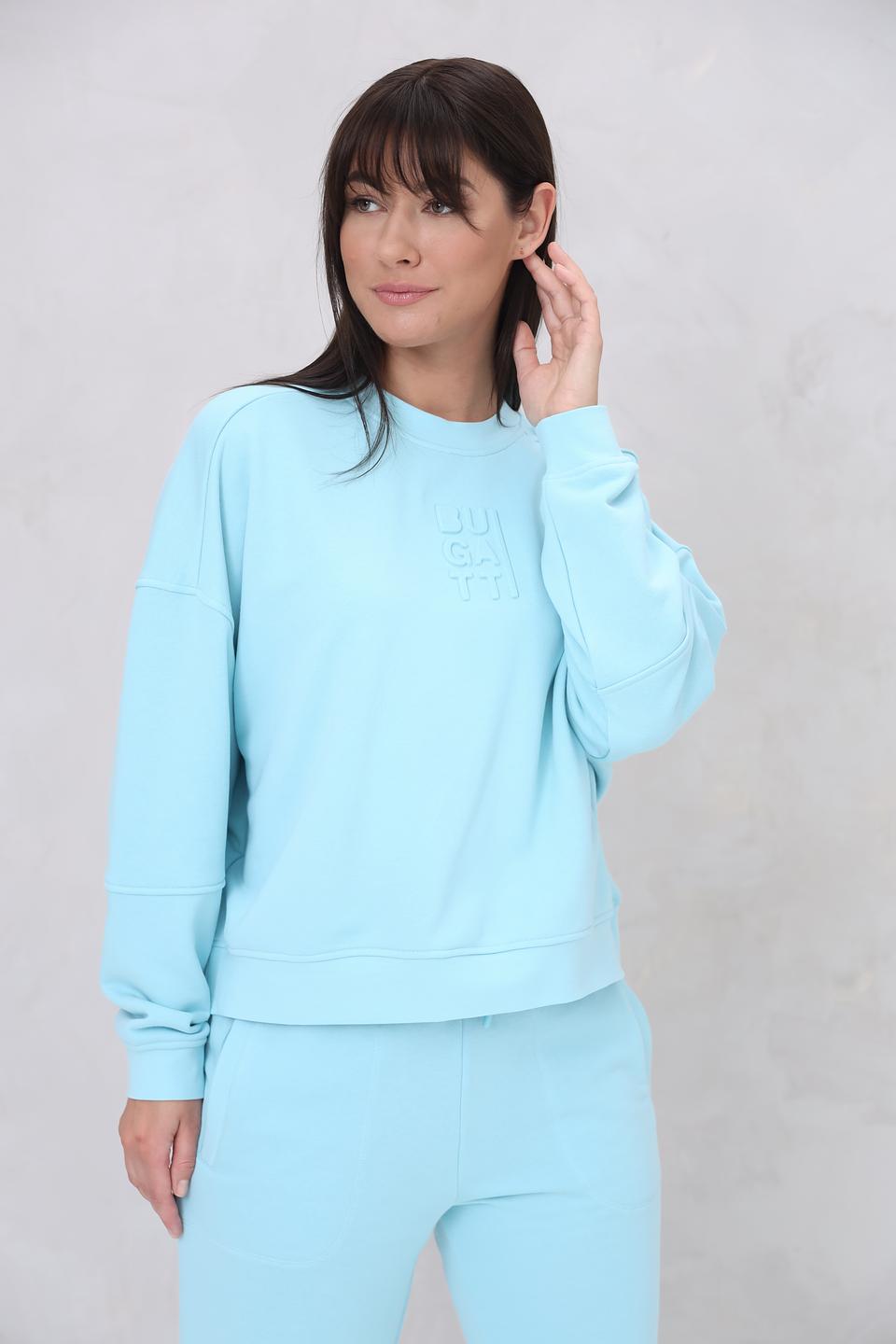 Пуловер Bugatti голубой с логотипом