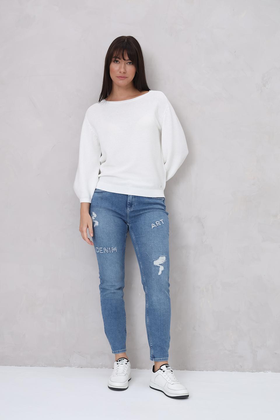 Джинсы Monari с аппликациями голубые