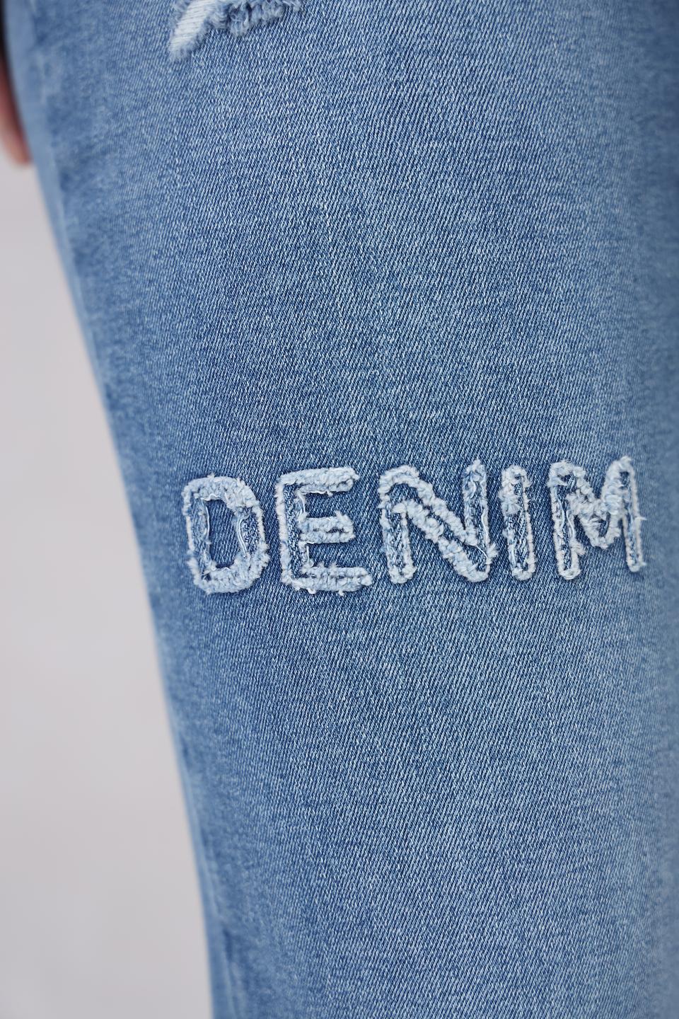 Джинсы Monari с аппликациями голубые