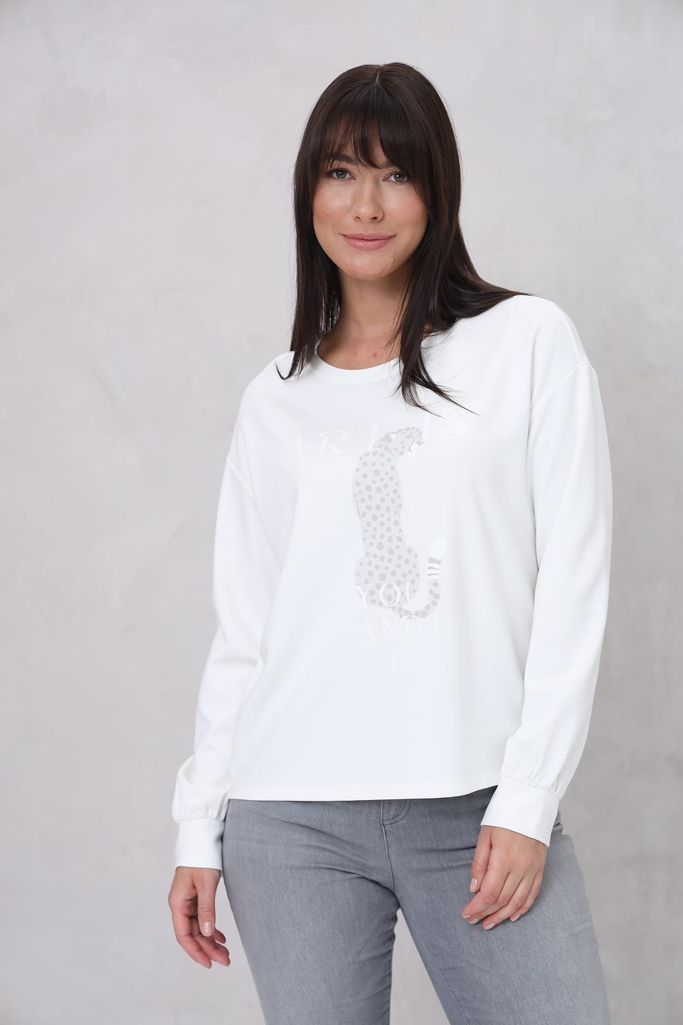 Пуловер Monari с принтом леопарда