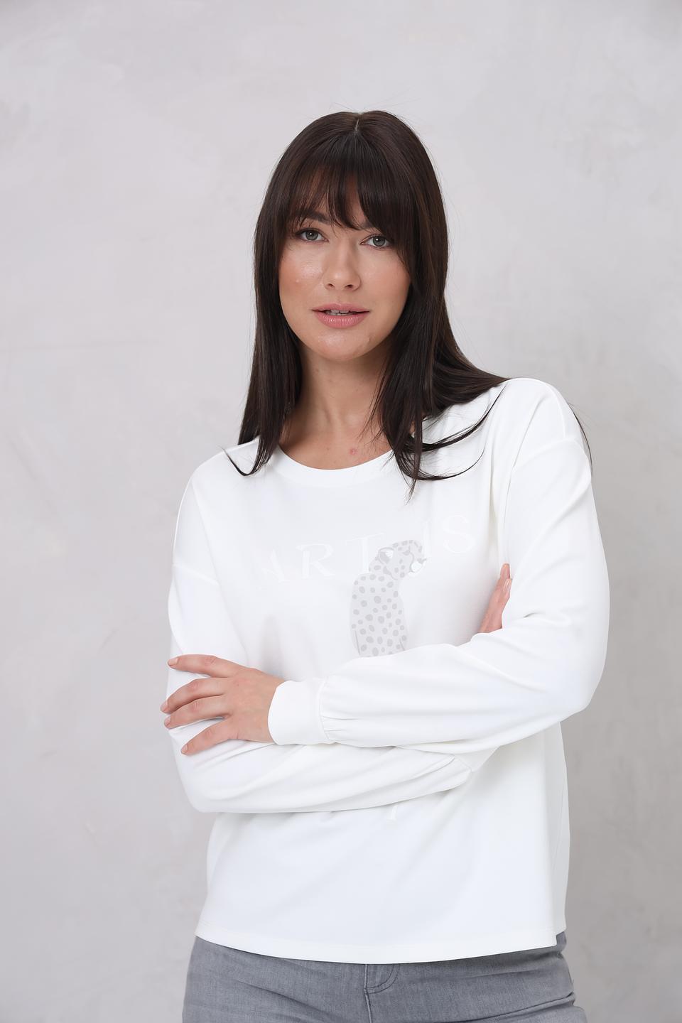 Пуловер Monari с принтом леопарда