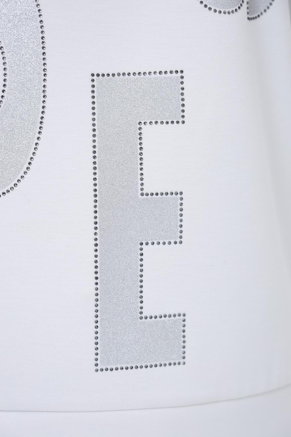 Пуловер Monari с блестками белый