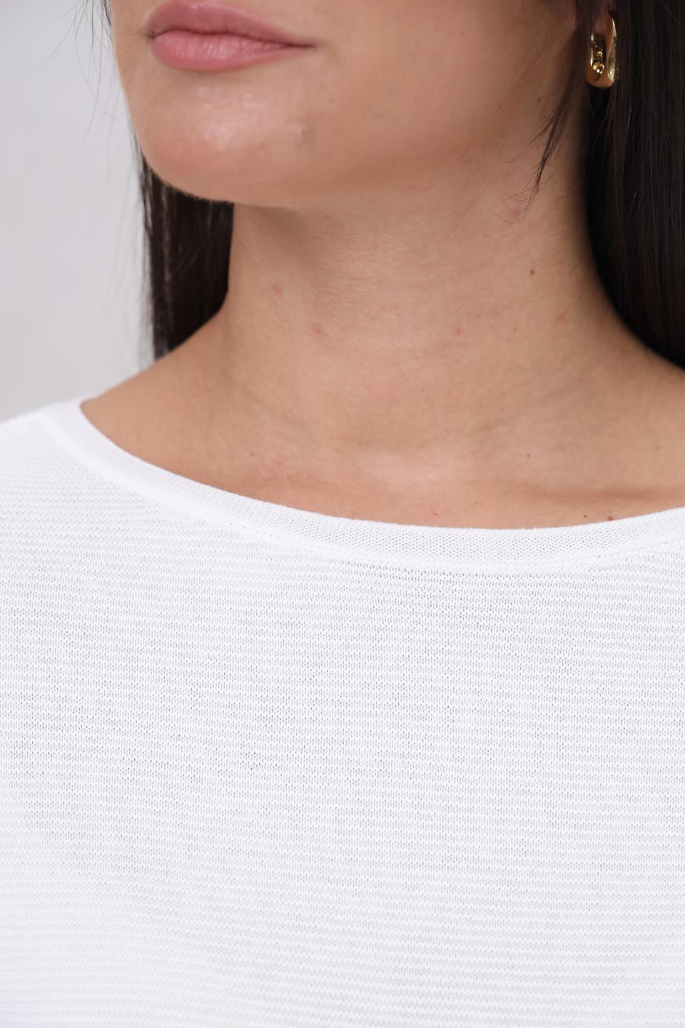 Пуловер Monari белый с рукавом 3/4