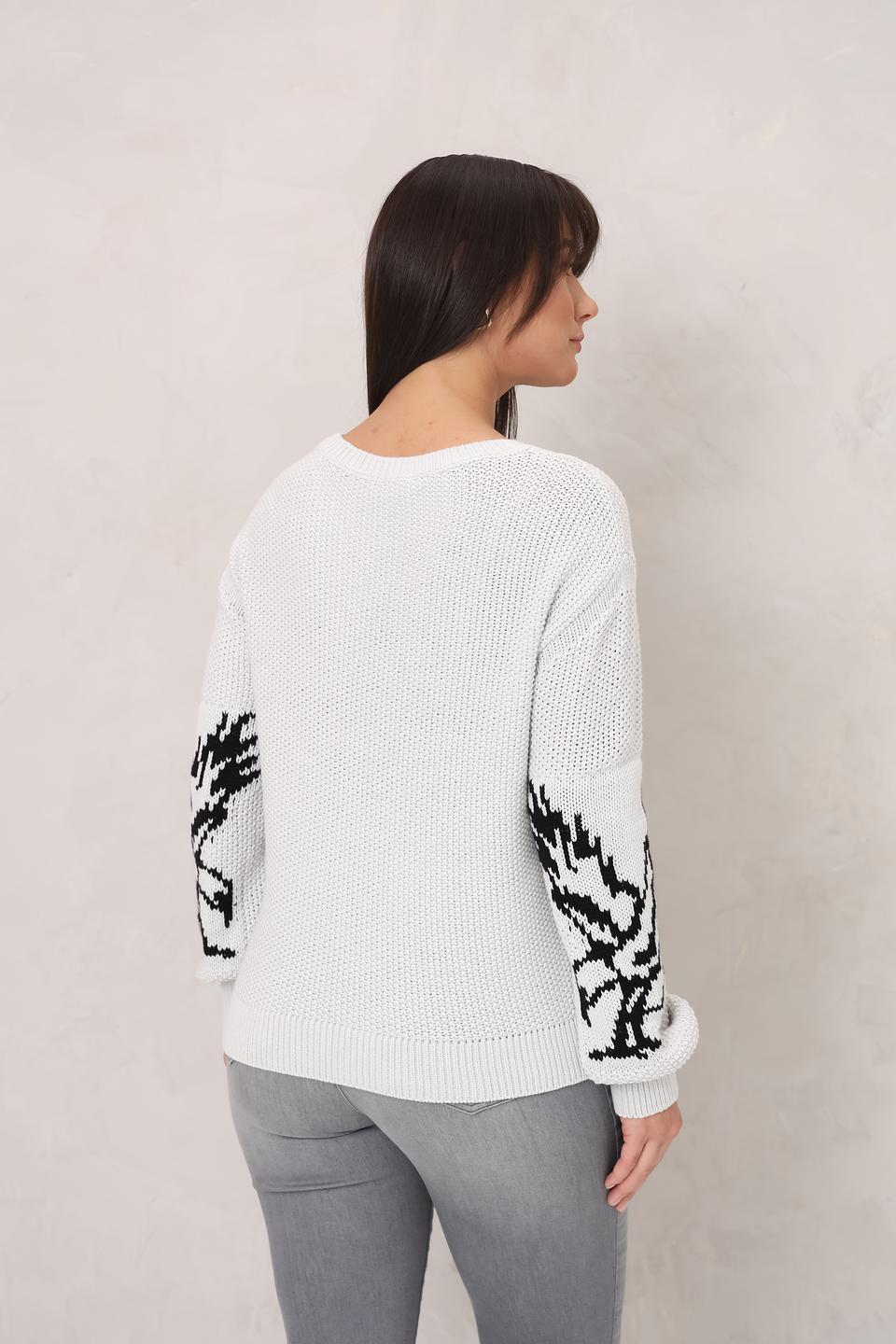 Пуловер Monari с цветочным принтом