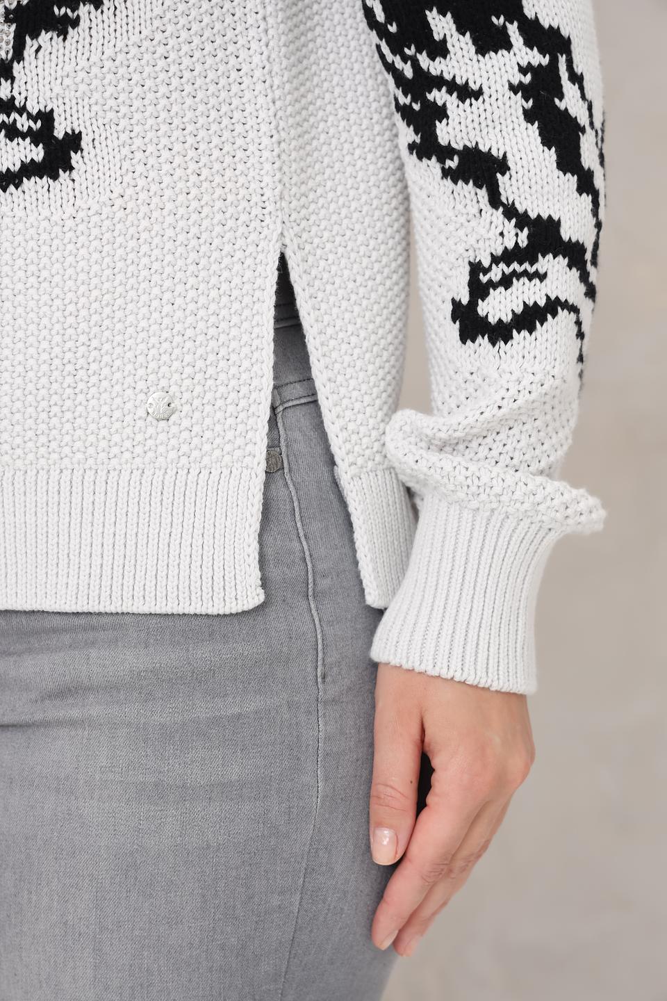 Пуловер Monari с цветочным принтом