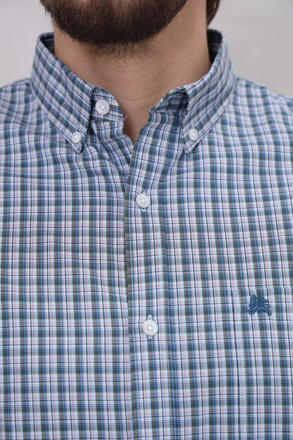 Рубашка Lerros клетка голубая