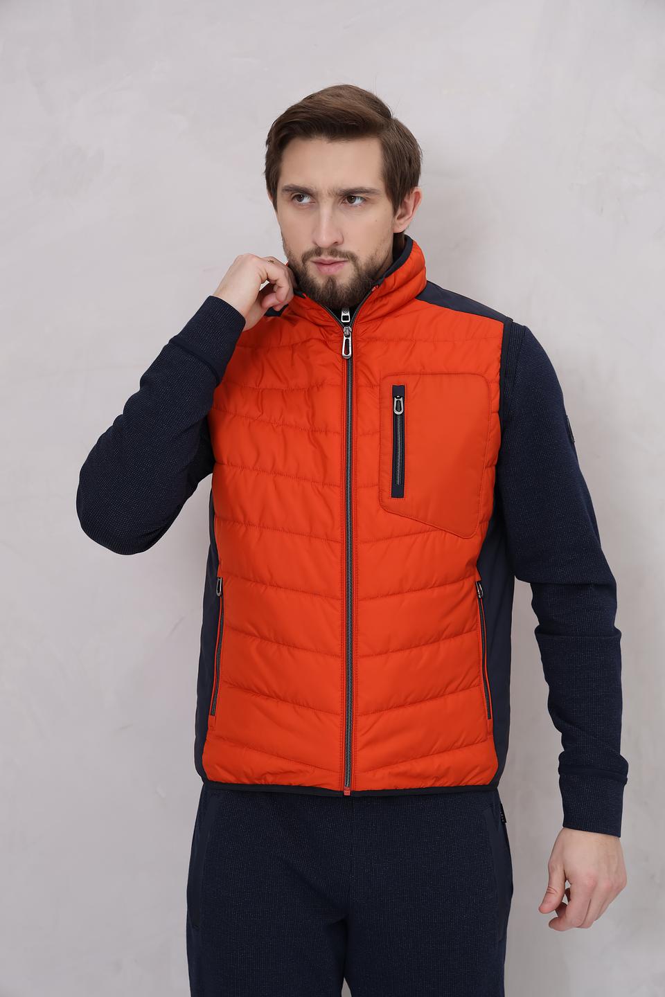 Жилет Bugatti стеганый оранжевый
