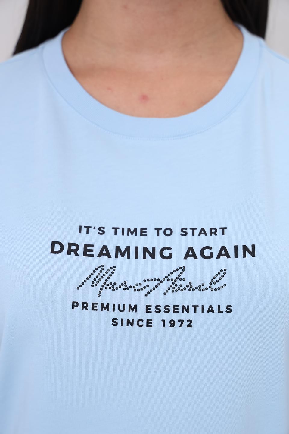 Футболка Marc Aurel голубая с принтом