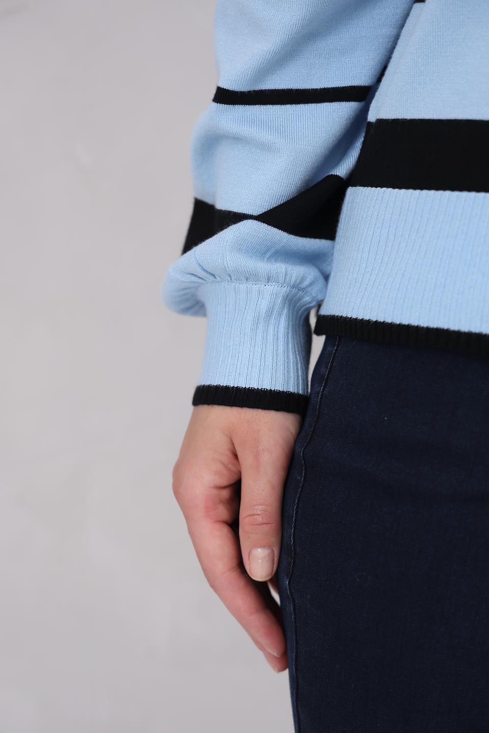 Пуловер Marc Aurel в полоску голубой