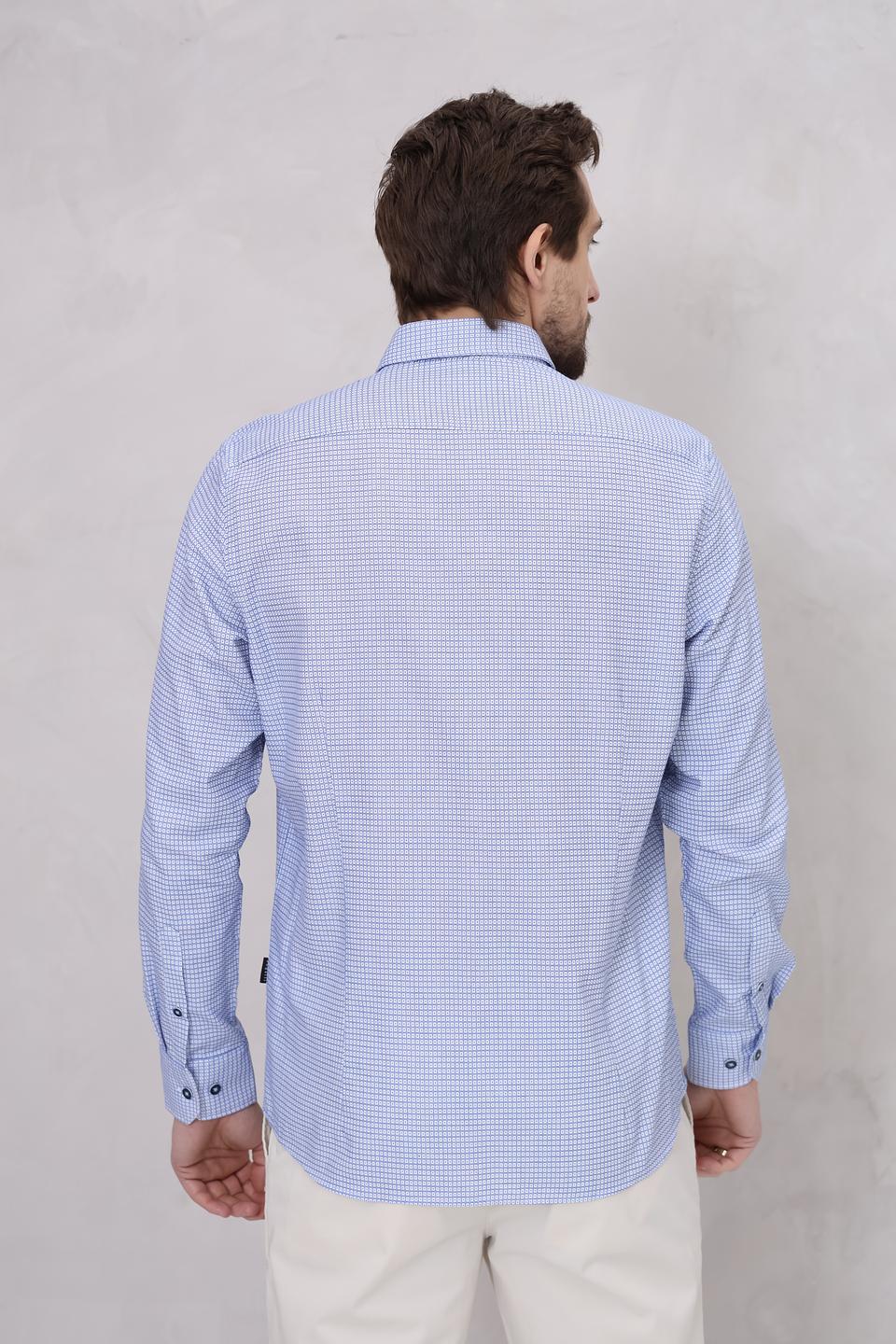 Рубашка Bugatti в голубую клетку