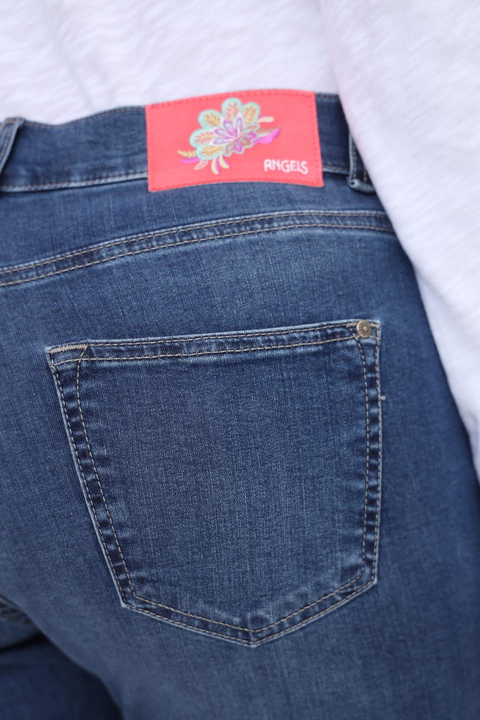 Джинсы Angels с подворотами синие
