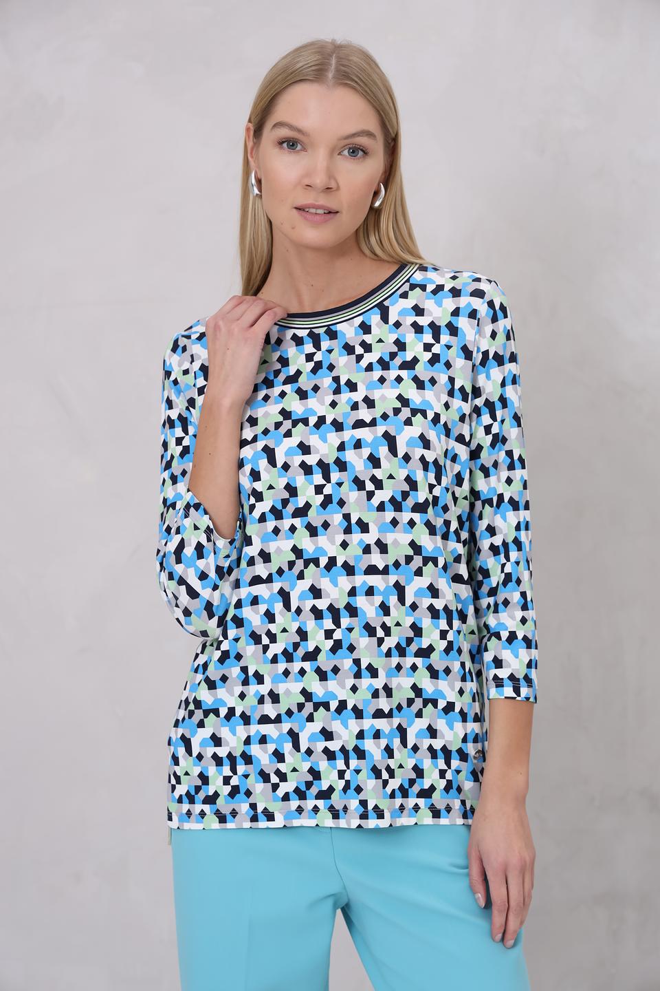 Лонгслив Bianca с геометрическим принтом