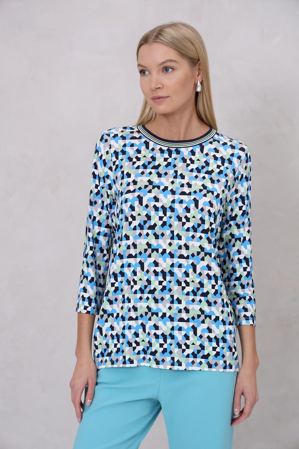 Лонгслив Bianca с геометрическим принтом