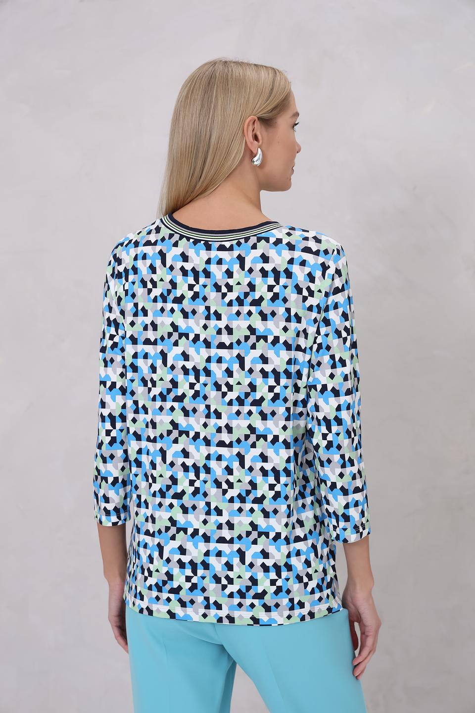Лонгслив Bianca с геометрическим принтом