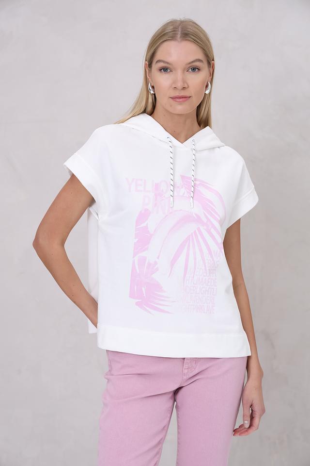 Пуловер Marc Cain с принтом белый