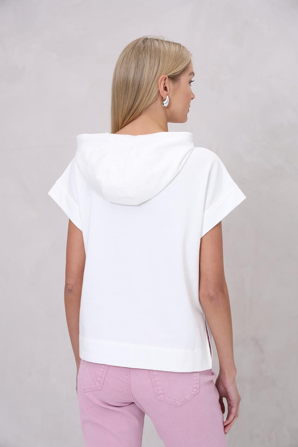 Пуловер Marc Cain с принтом белый