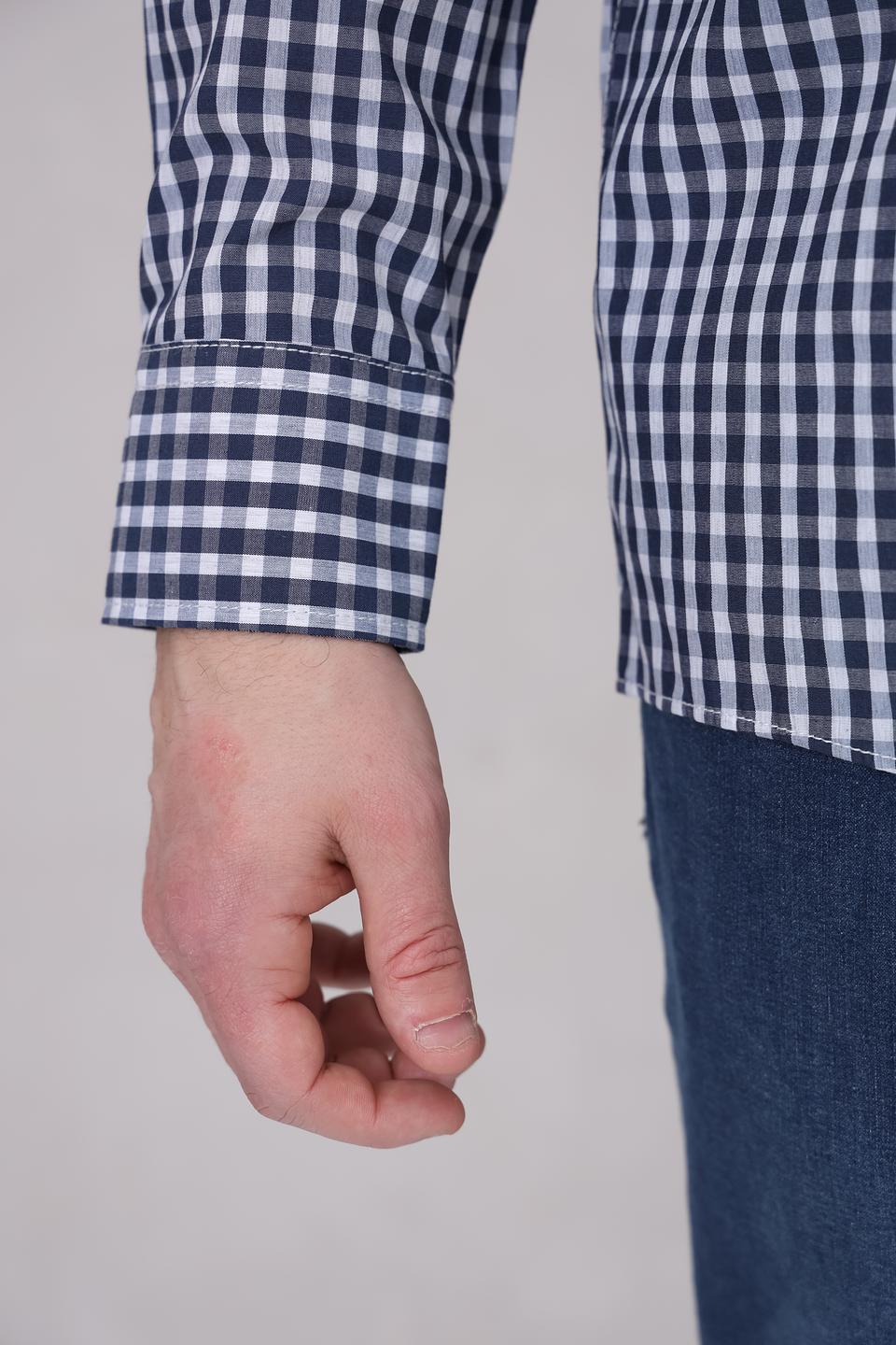 Рубашка Casa Moda в клетку синяя