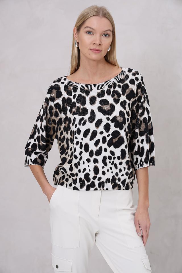 Пуловер Monari леопардовый