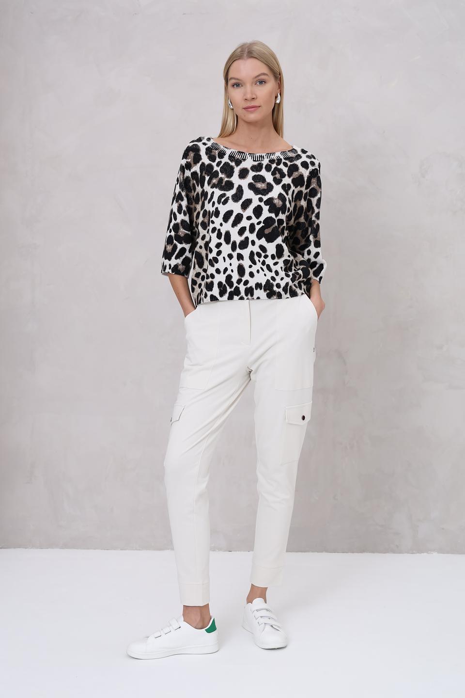 Пуловер Monari леопардовый