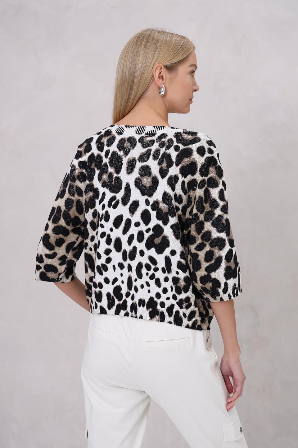 Пуловер Monari леопардовый