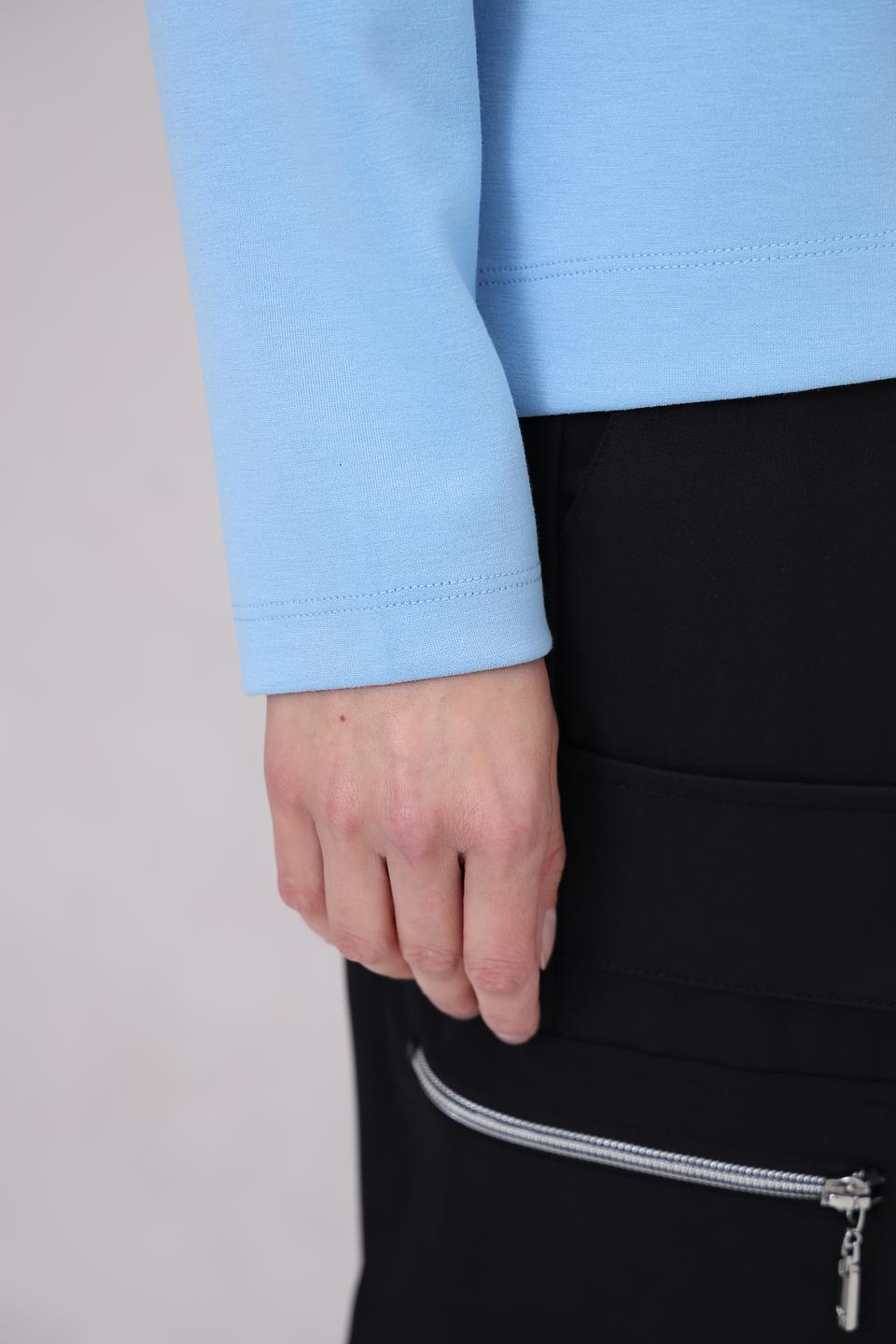 Пуловер Monari голубой с карманом